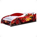 Ver imagem 1 de Mini Cama Carro Piloto Fórmula 96 Mdf Montessoriana Colchão Incluso Quarto Infantil Menino Vermelho