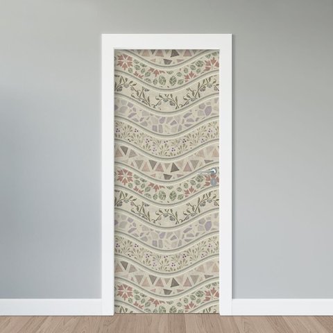 Adesivo de Porta - Terrazo Floral