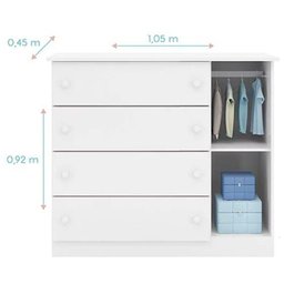 Quarto Infantil com Cômoda Livia e Berço Danny Branco Brilho - Phoenix Baby/reller Móveis - 5 Quarto Infantil com Cômoda Livia e Berço Danny Branco Brilho - Phoenix Baby/reller Móveis - 5