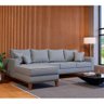 Sofá 4 Lugares Beny com Chaise Esquerdo Linho Cinza - 4