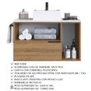 Ver imagem 5 de Conjunto Gabinete com Cuba e Espelheira 80cm Mel Branco Arenas Proddy