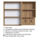 Ver imagem 4 de Conjunto Gabinete com Cuba e Espelheira 80cm Mel Branco Arenas Proddy