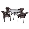 Conjunto Mesa e 4 Cadeiras em Alumínio e Rattan Atacama - Mor - 1
