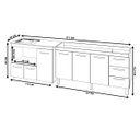 Ver imagem 6 de Balcão Cozinha Gabinete de Pia 160 Cm Estela e Balcão para Fogão Cooktop 4 Bocas e Forno Elétrico Al