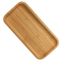 Bandeja de Bambu Retangular 28cm Lavabo Decorativa Café - 1