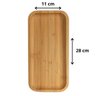 Bandeja de Bambu Retangular 28cm Lavabo Decorativa Café - 2