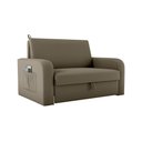 Ver imagem 1 de Sofá Cama Daiane 2 Lugares com Baú Veludo Maserati Capuccino Matrix