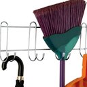 Ver imagem 2 de Kit 2 Cabideiros de Parede Porta com 10 Ganchos Suporte para Roupas Utensílios Bolsas