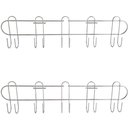 Ver imagem 1 de Kit 2 Cabideiros de Parede Porta com 10 Ganchos Suporte para Roupas Utensílios Bolsas