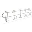 Ver imagem 3 de Kit 2 Cabideiros de Parede Porta com 10 Ganchos Suporte para Roupas Utensílios Bolsas