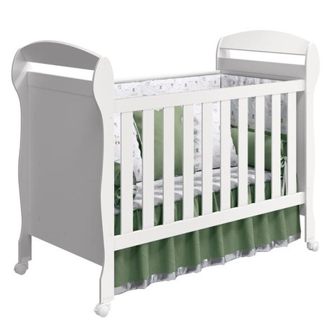 Berço Mini Cama Danny Branco Brilho - Reller Móveis