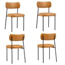 Ver imagem 1 de Kit com 4 Cadeira Mila Laminado Wisky - Fdecor