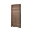 Ver imagem 2 de Kit Porta de Madeira Decorada 215x64cm com Batente de MDF Ultra 12cm Neblina MGM Abertura Direita Ma