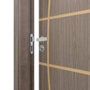 Ver imagem 4 de Kit Porta de Madeira Decorada 215x64cm com Batente de MDF Ultra 12cm Neblina MGM Abertura Direita Ma