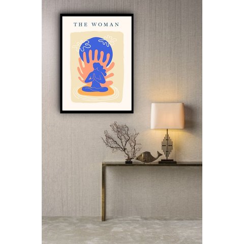 Quadro Decorativo Matisse The Woman - 70x50cm:moldura Preta