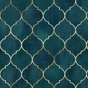 Ver imagem 1 de Papel de Parede Temático Marrakesh Verde Escuro - 3,00x0,50m