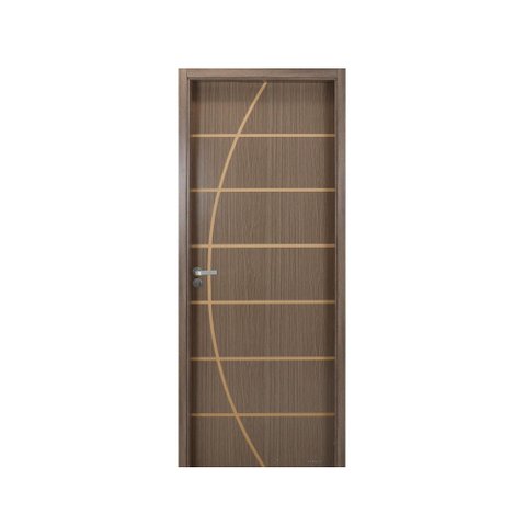 Kit Porta de Madeira Decorada 215x74cm com Batente de MDF Ultra 12cm Neblina MGM Abertura Direita Ma