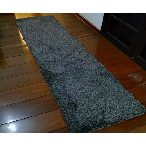 Passadeira Tapete Shaggy Macio 0,66x 2,50M Antider. Negresco