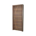 Ver imagem 2 de Kit Porta de Madeira Decorada 215x84cm com Batente de MDF Ultra 16cm Neblina MGM Abertura Direita Ma
