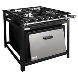 Fogão Industrial 4 Bocas com Forno 87 Litros Economy - Cristalaço - 1