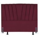 Ver imagem 1 de Cabeceira Cama Box Queen 160 Cm Ludmilla em Suede com Frame:bordô