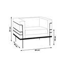 Ver imagem 2 de Kit 2 Poltronas Decorativas Base de Aço Preto Jeanneret-Gris Linho Azul Marinho - Gran Belo