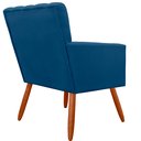 Ver imagem 2 de Poltrona Decorativa Cadeira Estofada Sala Cecilia Azul Marinho