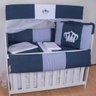 Kit Berço Americano 100% Algodão 9 peças Coroa Marinho - 1