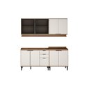 Ver imagem 1 de Cozinha Modulada Carraro Alpha Carraro 4 Peças Alpha C4P178 Freijo/Off White