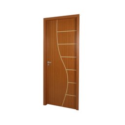 Kit Porta de Madeira Decorada 215x74cm com Batente de MDF Ultra 12cm Cantareira MGM - 2