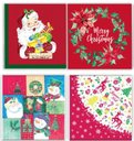 Ver imagem 1 de Kit Guardanapo de Natal Decorado Folhas Duplas 25cm 80 Unidades - Magizi