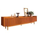 Ver imagem 2 de Rack para Tv 65 Polegadas Com Ripado Pés em Madeira Maciça 180cm Ravena