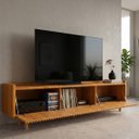 Ver imagem 4 de Rack Ripado para TV até 65 Polegadas 180cm Pés em Madeira Maciça Ravena