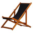 Ver imagem 2 de Kit 2 Espreguiçadeiras Dobrável sem Braço Madeira Maciça Envernizada com Tecido Preto