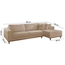 Ver imagem 3 de Sofá Cronos 03 Metros Chaise Lado Direito Meu Sofá Online A226 Linho Bege