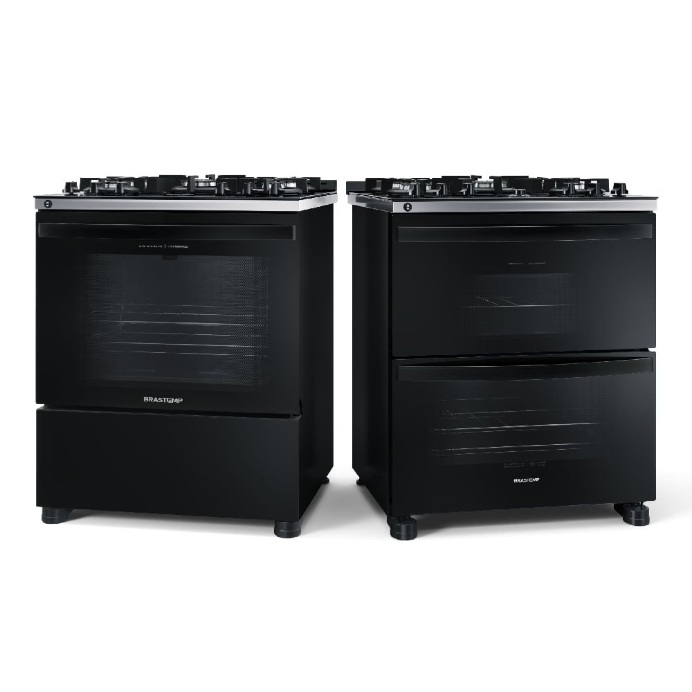 Fogão Brastemp 5 bocas Preto com duplo forno, mesa de vidro e turbo chama - BFD5VCE 110V - 12