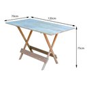 Ver imagem 3 de Jogo de Mesa Dobrável 1,20x70 em Madeira Padrão C/04 Cadeiras Crua