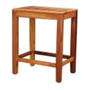 Ver imagem 2 de Banqueta Baixa Ripada em Madeira Maciça