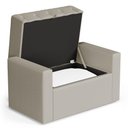 Ver imagem 3 de Calçadeira Báu Solteiro Atena 90cm Capitonê Sintético Bege - Desk Design