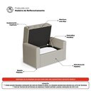 Ver imagem 4 de Calçadeira Báu Solteiro Atena 90cm Capitonê Sintético Bege - Desk Design