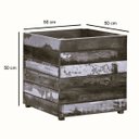 Ver imagem 2 de Vaso Cachepot 50 X 50 Cm Madeira Maciça com Pátina