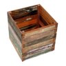 Vaso Cachepot 50 x 50 cm Madeira Demolição com Pátina - 1