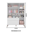 Ver imagem 4 de Quarto Para Bebê Completo Com Berço Guarda Roupa E Cômoda Branco Melinda Phoenix Baby