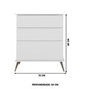 Ver imagem 2 de Quarto Para Bebê Completo Com Berço Guarda Roupa E Cômoda Branco Melinda Phoenix Baby