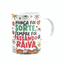 Ver imagem 2 de Caneca Divertida Vibes - Nunca Foi Sorte