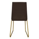 Ver imagem 4 de Cadeira de Jantar Lille Base Aramado Gold Veludo Marrom - Montanaris Decor