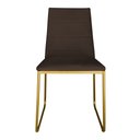 Ver imagem 2 de Cadeira de Jantar Lille Base Aramado Gold Veludo Marrom - Montanaris Decor