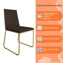 Ver imagem 6 de Cadeira de Jantar Lille Base Aramado Gold Veludo Marrom - Montanaris Decor