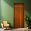 Ver imagem 1 de Kit Porta de Madeira Decorada 215x74cm com Batente de MDF Ultra 12cm Mantiqueira MGM