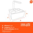 Ver imagem 3 de Horta Inteligente Branca com Led (20x20cm) Brota Company
